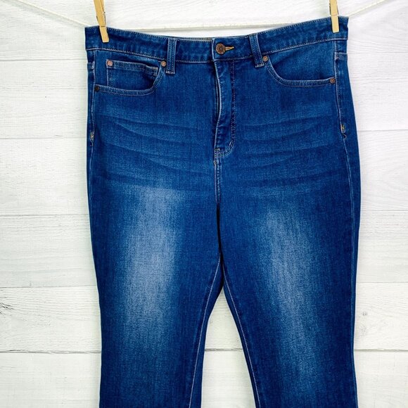 Soft Surroundings Womens High Rise Jeans Slim Leg Stretch Petite Size 14P - Picture 5 of 13